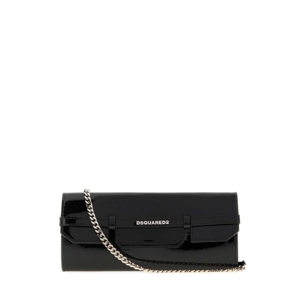 Dsquared Women Black Leather Crossbody Bag